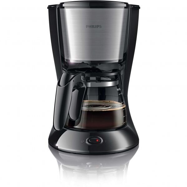 Oferte la Cafetiera Philips Daily Collection HD7462/20, Sistem Anti-picurare, Sistem Aroma twister, Vas de sticla, 1000W, 1.2 l, 2-15 cesti, Negru si metalic