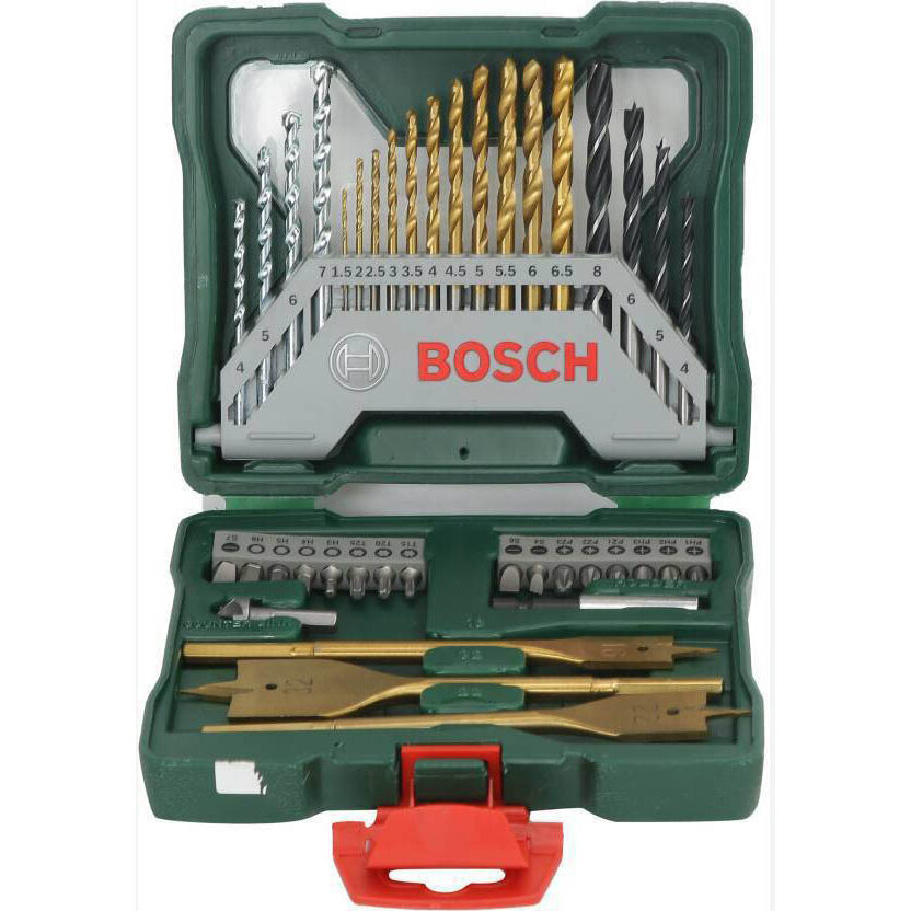 Set 40 accesorii Bosch X-line 2607019600, biti, adaptor biti, burghie, zencuitor, suport universal cu magnet