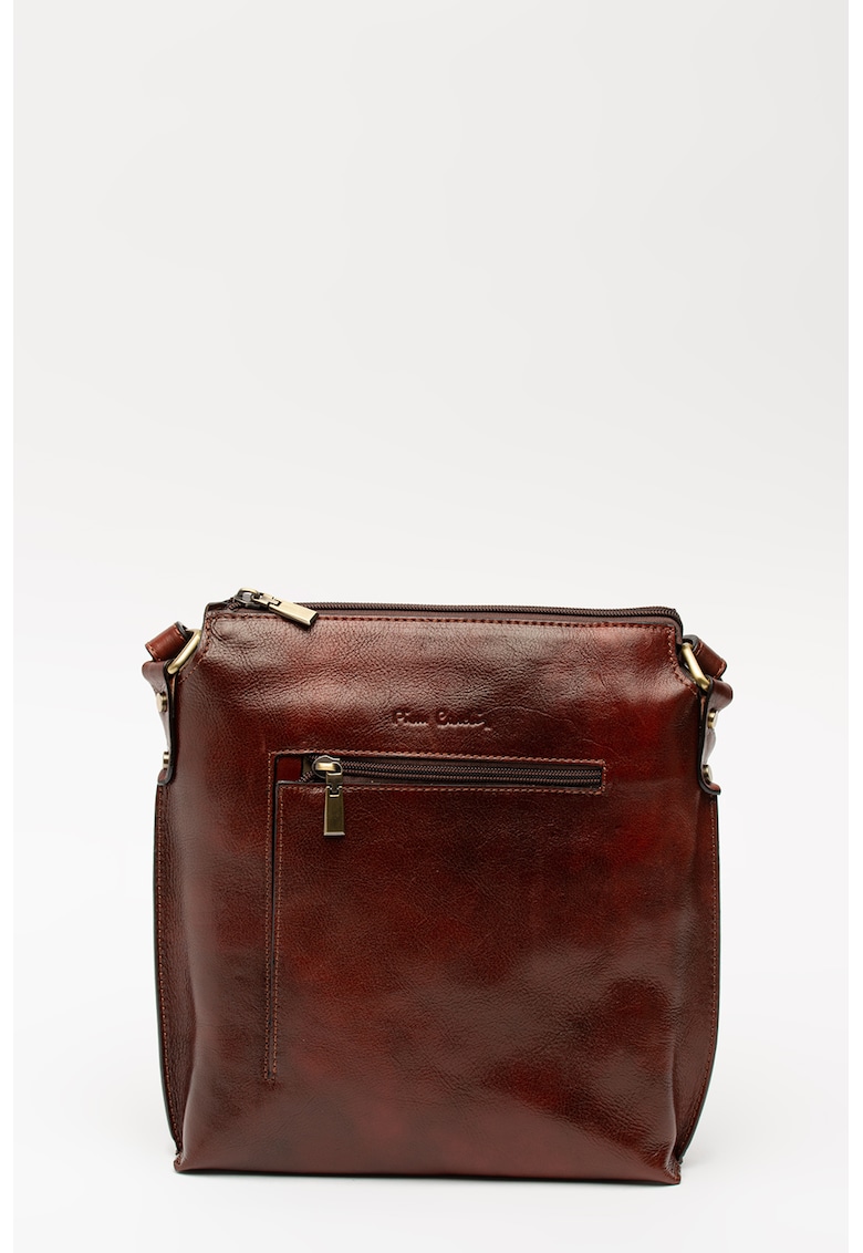 Geanta crossbody din piele - Maro cognac