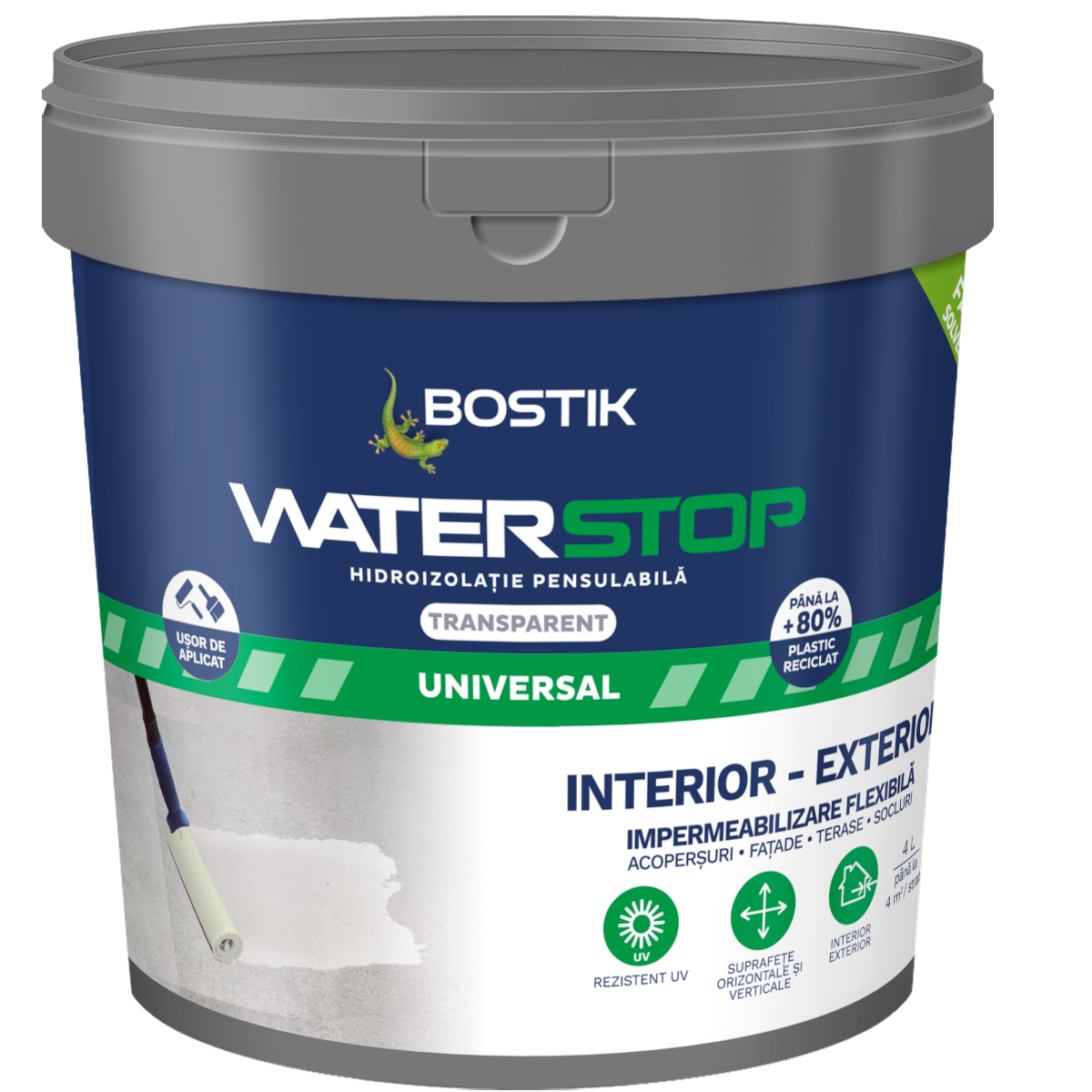 Hidroizolatie pensulabila Waserstop Bostik, transparent, 4 l