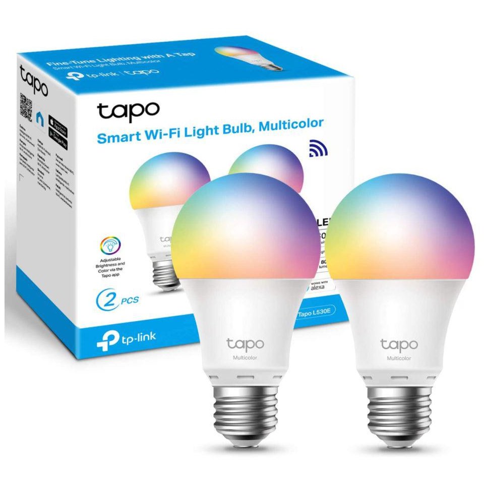 TP-Link Tapo L530E 2 PACK Smart bulb Multicolor Wi-Fi, E27, Wi-Fi Protocol IEEE 802.11b/g/n, Wi-Fi Frequency: 2.4 GHz Wi-Fi, TAPO L530E(2-PACK)