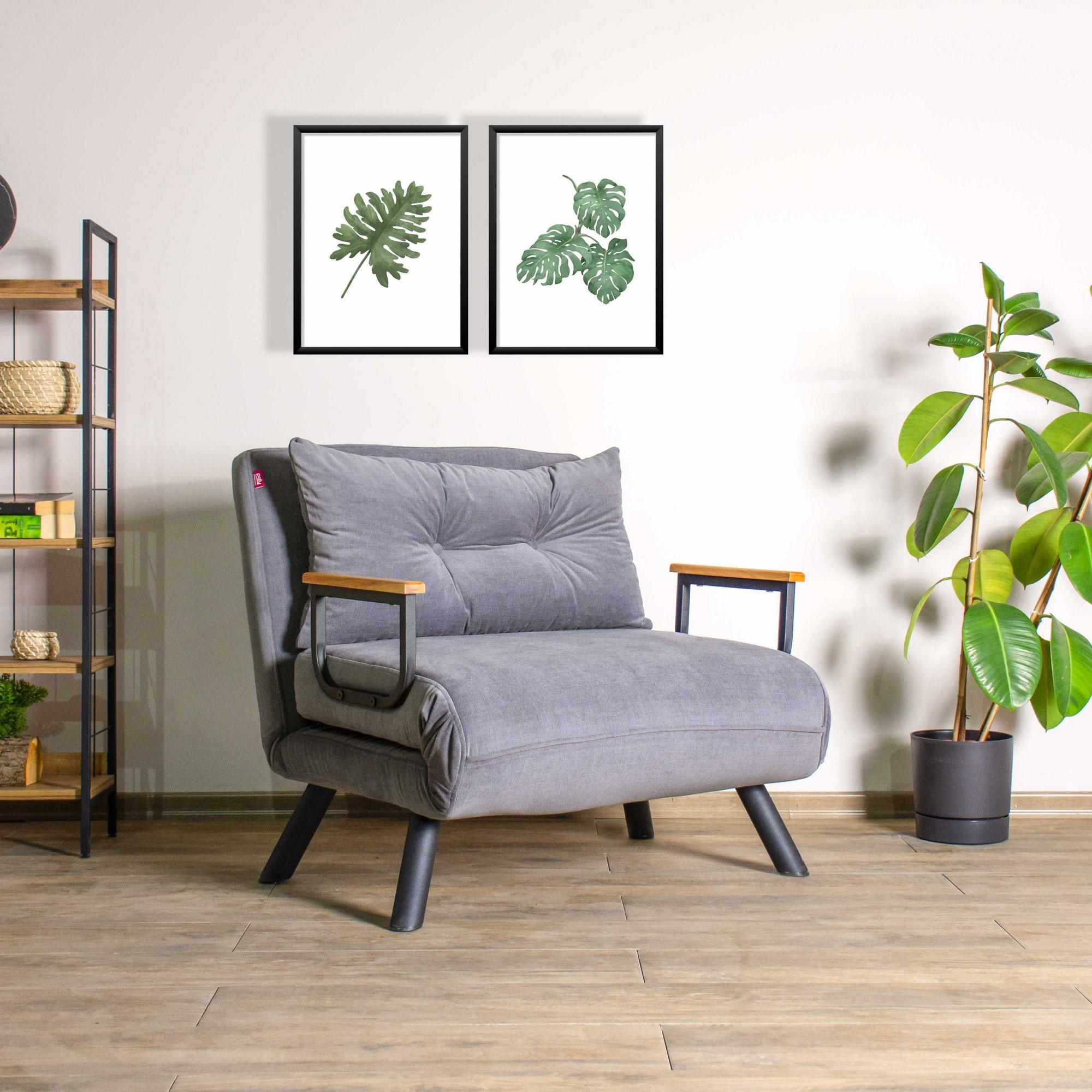 Fotoliu Extensibil Living Sando Single - Grey