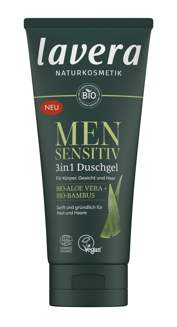 Gel de dus bio Men Sensitiv 3 în 1, 200ml Lavera