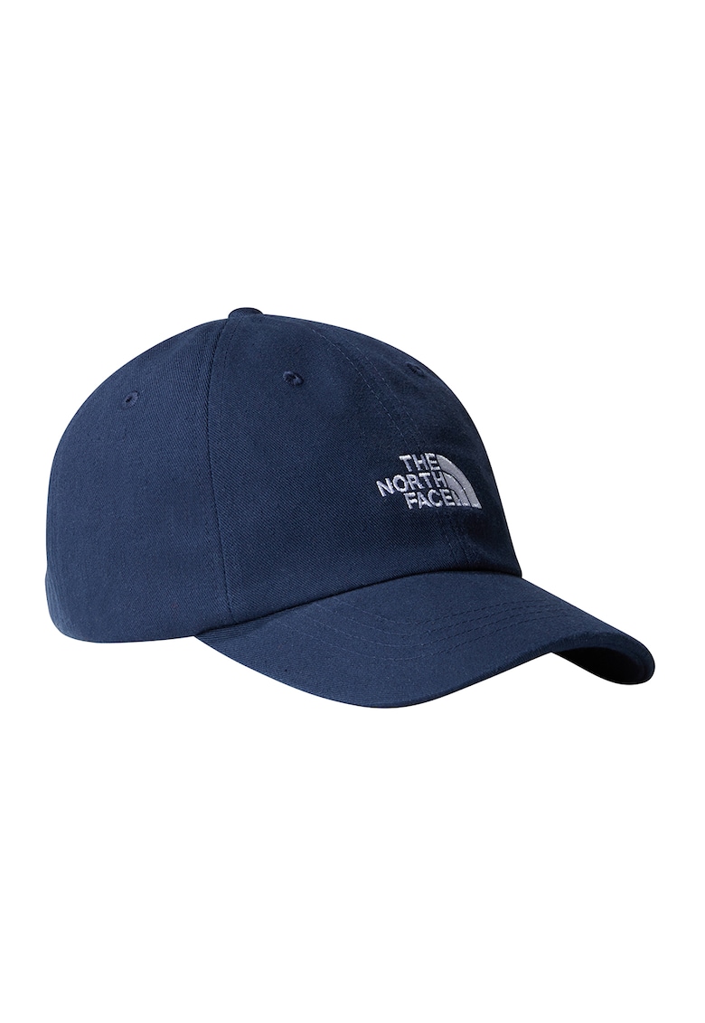 Sapca din amestec de bumbac cu broderie logo - Bleumarin