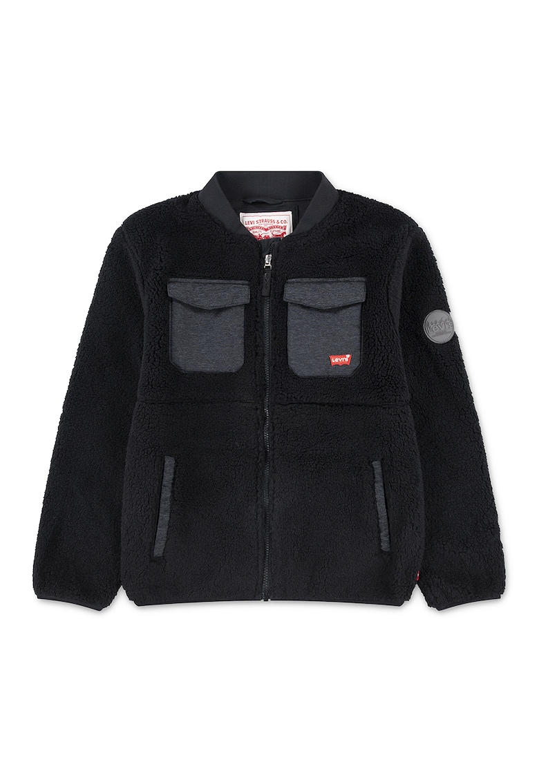 Oferte la Jacheta cu buzunare cu clapa - Negru/Gri inchis