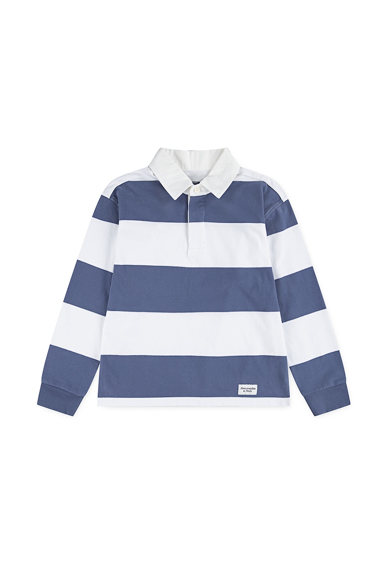 Bluza polo in dungi - Alb/Albastru prafuit