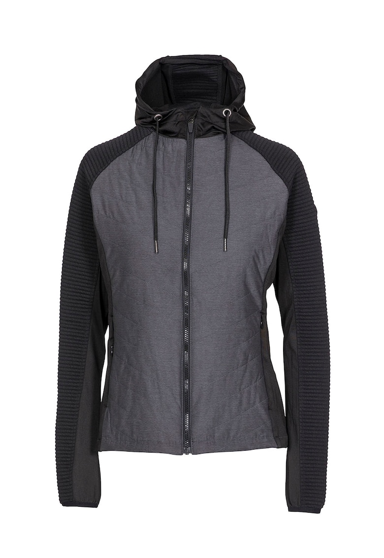 Jacheta cu captuseala din material fleece - pentru drumetii Grace - Negru/Gri