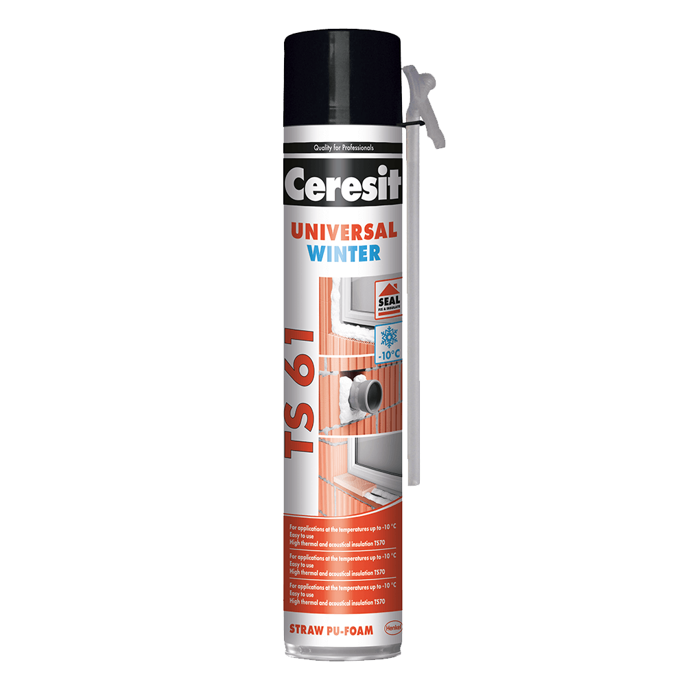 Spuma poliuretanica de montaj, Ceresit TS 61 Universal, pentru iarna, 750 ml