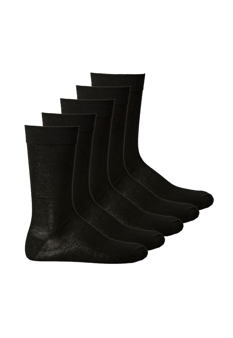 Set de sosete unisex lungi Essential - 5 perechi - Negru