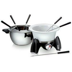 Set Fondue pentru 6 Persoane Inox/Negru