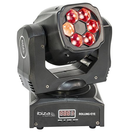Moving head 6X12W RGBW Ibiza Light ROLLING-EYE