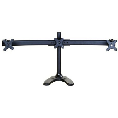 Suport de birou NewStar pentru 3 x Monitoare, diagonala 10 - 27 inch, negru