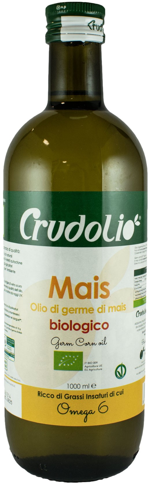 Ulei bio din germeni de porumb, 1000ml Crudolio