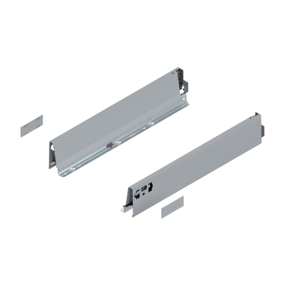Set laterale sertar stanga/dreapta Blum Tandembox antaro, otel, gri metalic, M83 mm, 450 mm