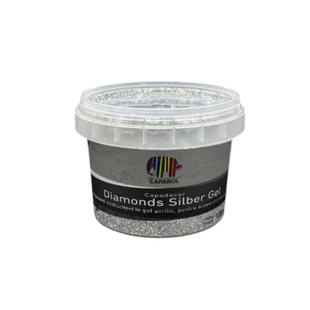 Pigment Capadecor Diamonds Silber Gel, argintiu, 100 ml