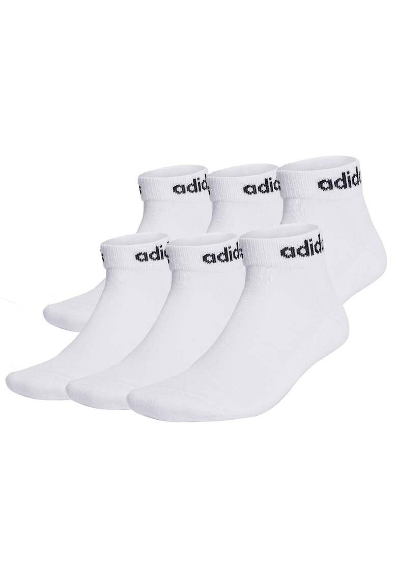 Set de sosete pana la glezna unisex - 6 perechi - Alb