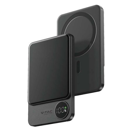 Power bank ultra slim 5000MAH wireless fast charging V-TAC SKU-7850