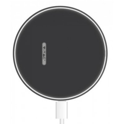 Incarcator wireless cu incarcare rapida 5A - negru V-TAC SKU-7708