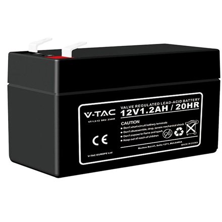 Acumulator gel plumb 12V 1.2AH 97X43X57MM V-TAC SKU-23449