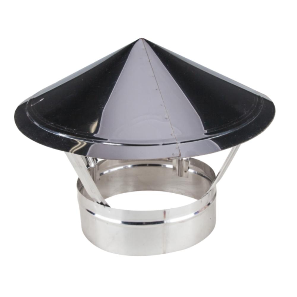 Capac terminal cos de fum, inox, argintiu, 120 mm
