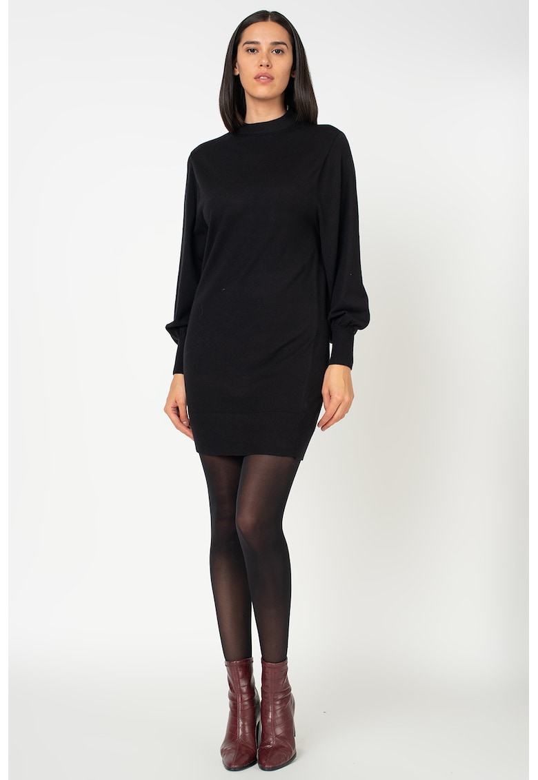 Rochie-pulover cambrata Labelle - Negru