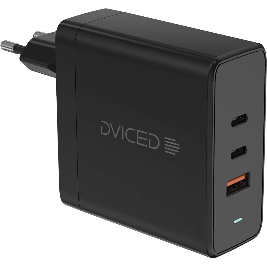 Incarcator 65W GaN 1 USB-A 2 USB-C EU Negru