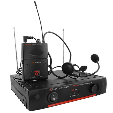 Statie 1 microfon wireless tip casca UHF 536,5 MHZ BoomTone DJ UHF 10HL F6
