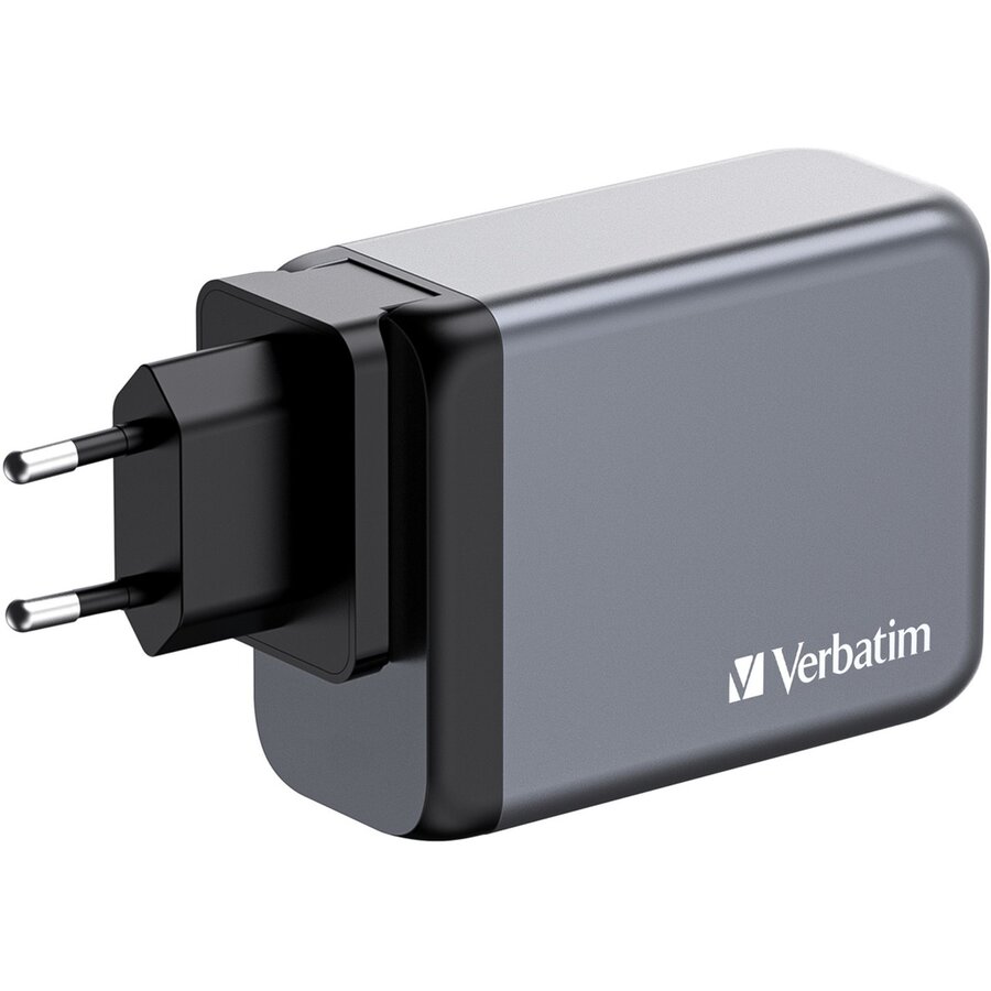 Hub USB GaN charger 200W, 1x USB-A, 3x USB-C (grey, PD 3.0, QC 3.0)