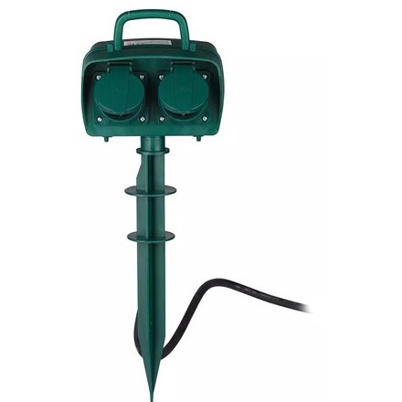 Prelungitor de exterior tarus 2 cai 3M(3G1.5MM2) IP44 cu timer V-TAC SKU-8811