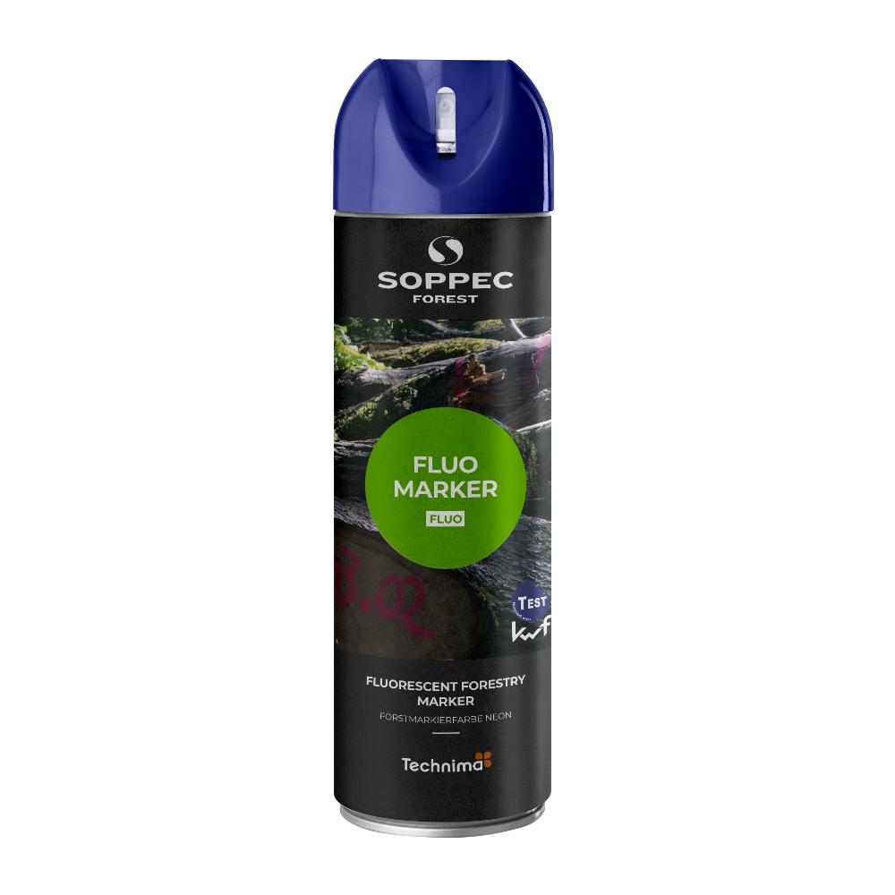 Marker forestier fluorescent pe termen scurt Soppec, albastru, 500 ml