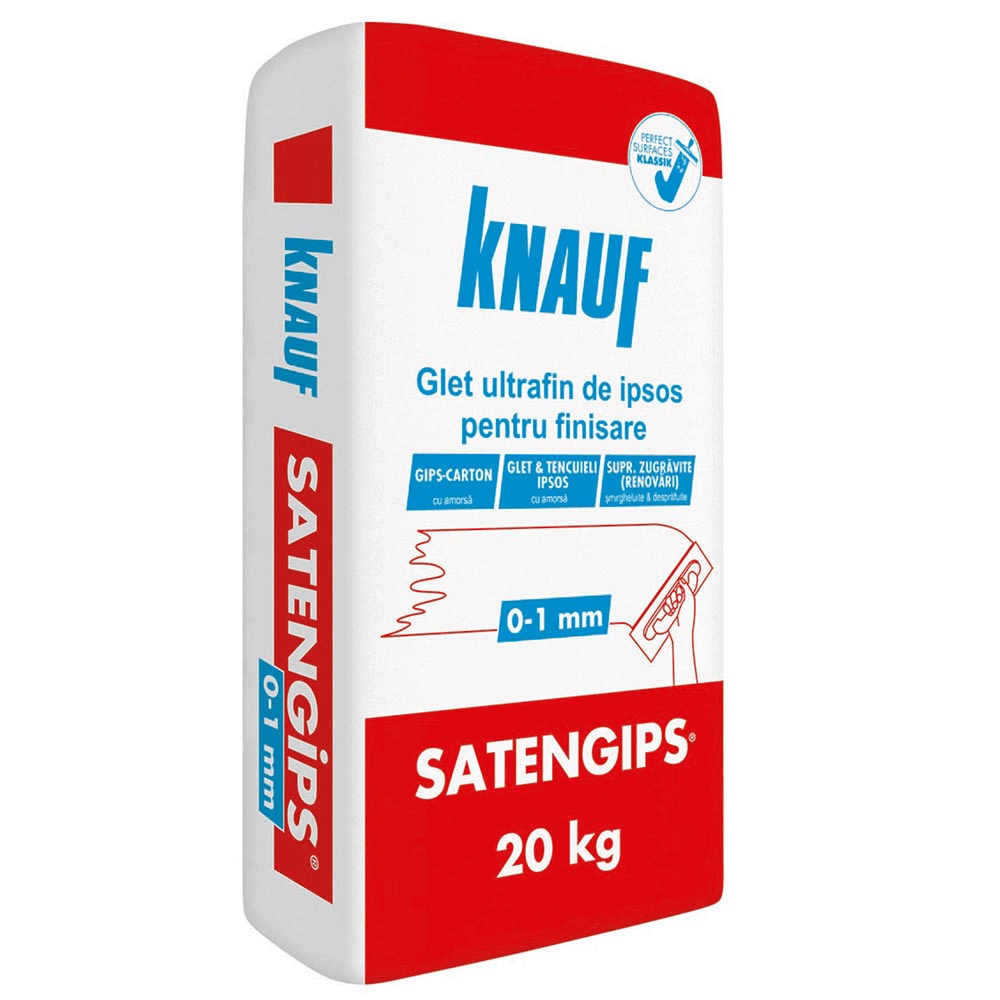 Glet pe baza de ipsos Knauf Satengips, 20 kg
