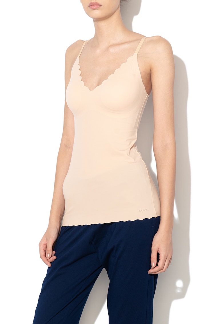Top fara cusaturi cu burete detasabil Micro Lovers - Bej
