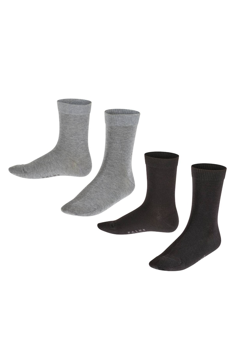 Set de sosete scurte Happy - 2 perechi - Negru/Gri