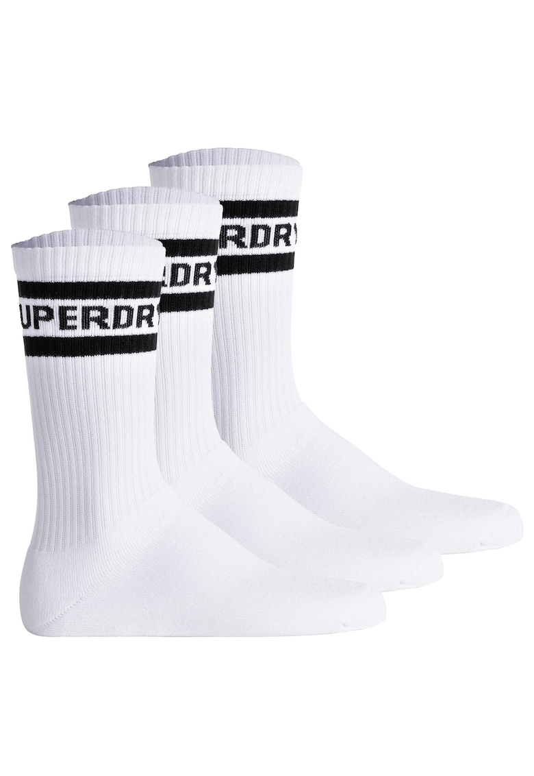 Set de sosete lungi unisex Coolmax - 3 perechi - Alb