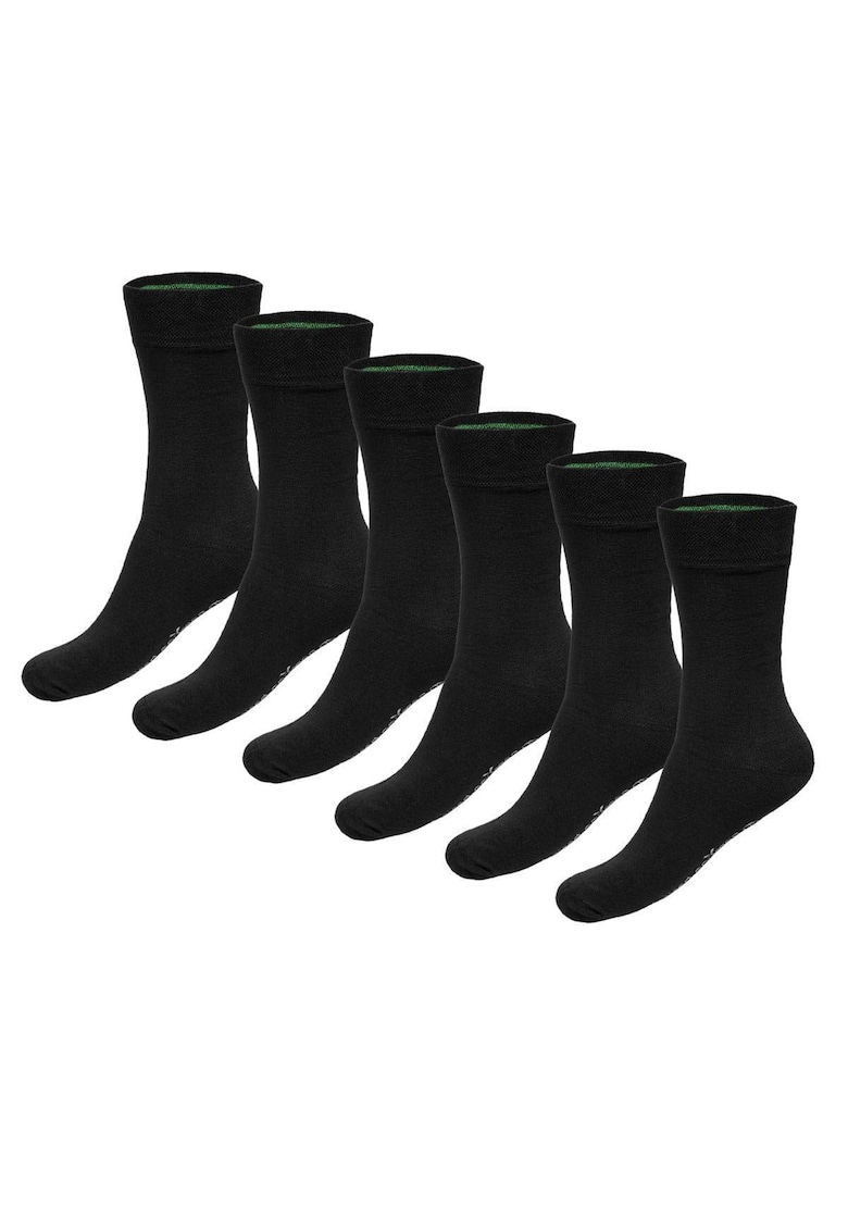 Bamboo - Set de sosete unisex lungi Beau - 6 perechi - Negru