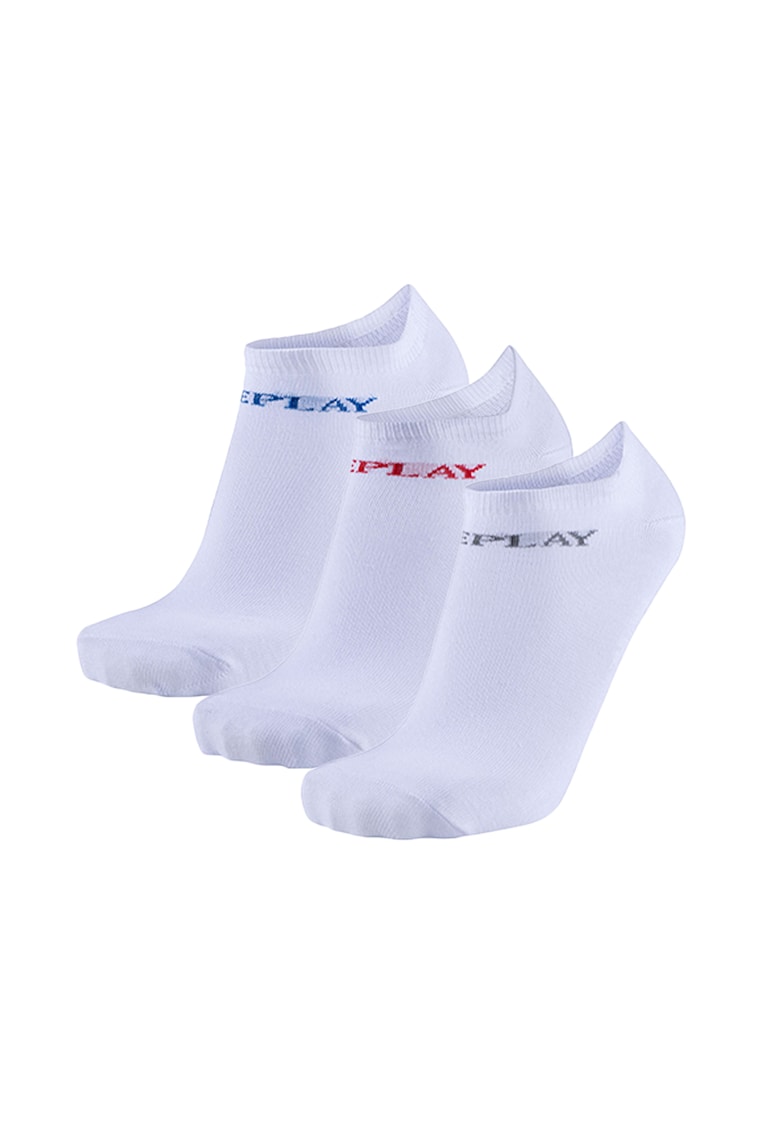 Set de sosete unisex pana la glezna - 3 perechi - Alb