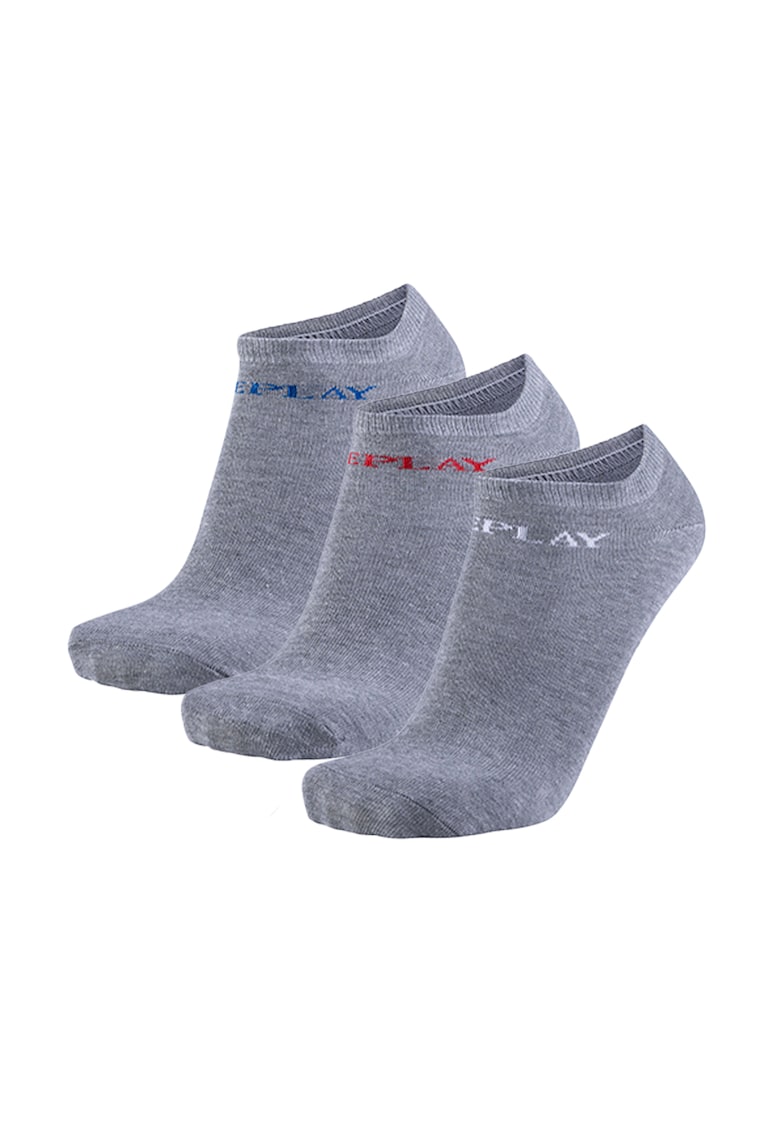 Set de sosete unisex pana la glezna - 3 perechi - Gri