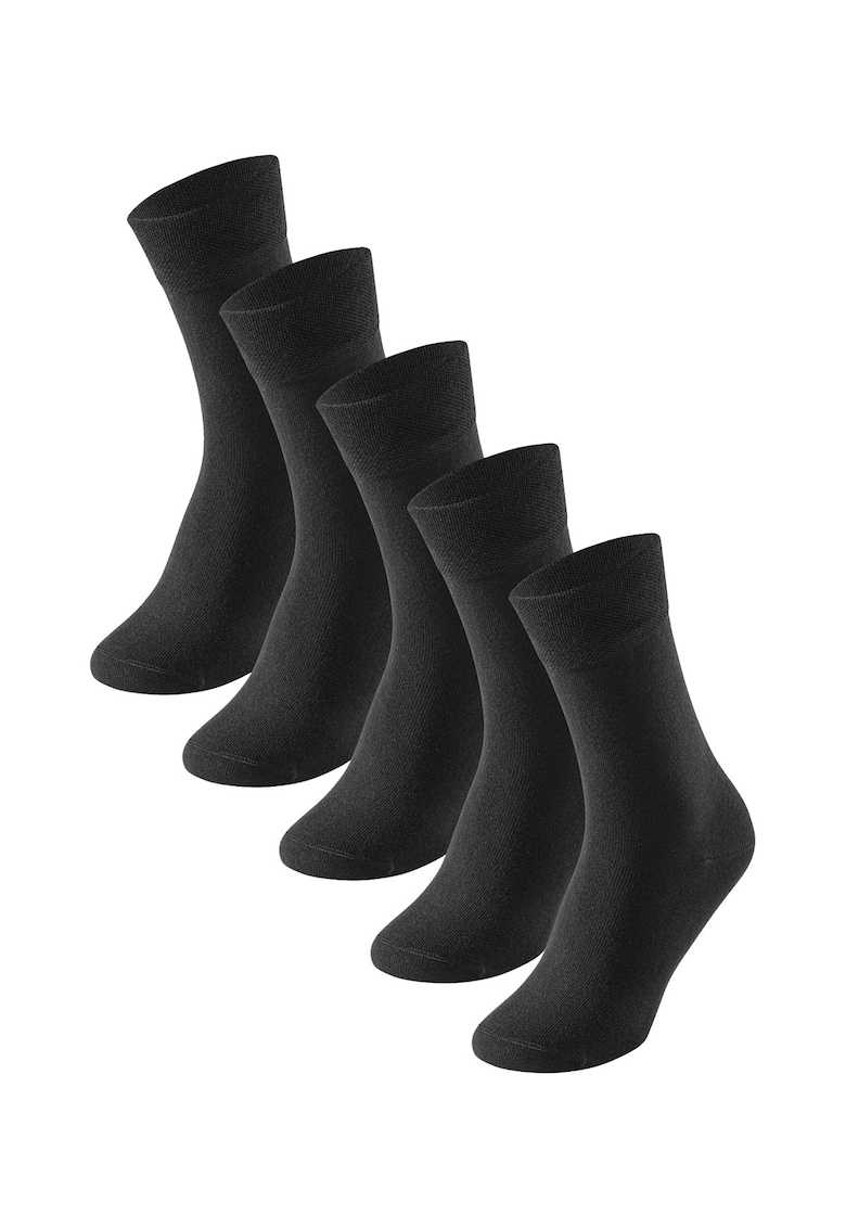 Set de sosete lungi uni - 5 perechi - Negru