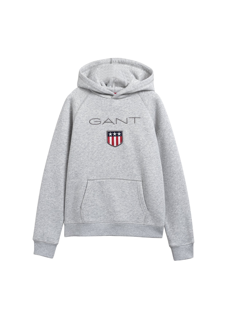 Hanorac cu logo brodat - Gri