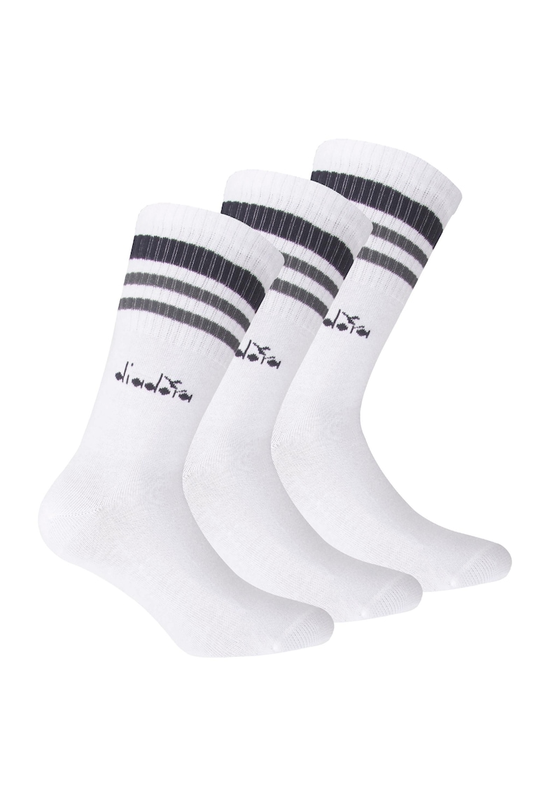 Set de sosete lungi unisex - 3 perechi - Alb