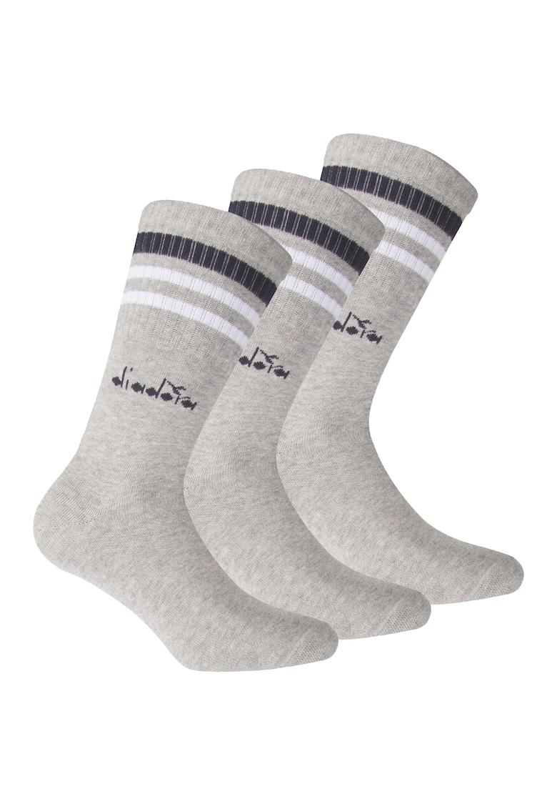 Set de sosete lungi unisex - 3 perechi - Gri