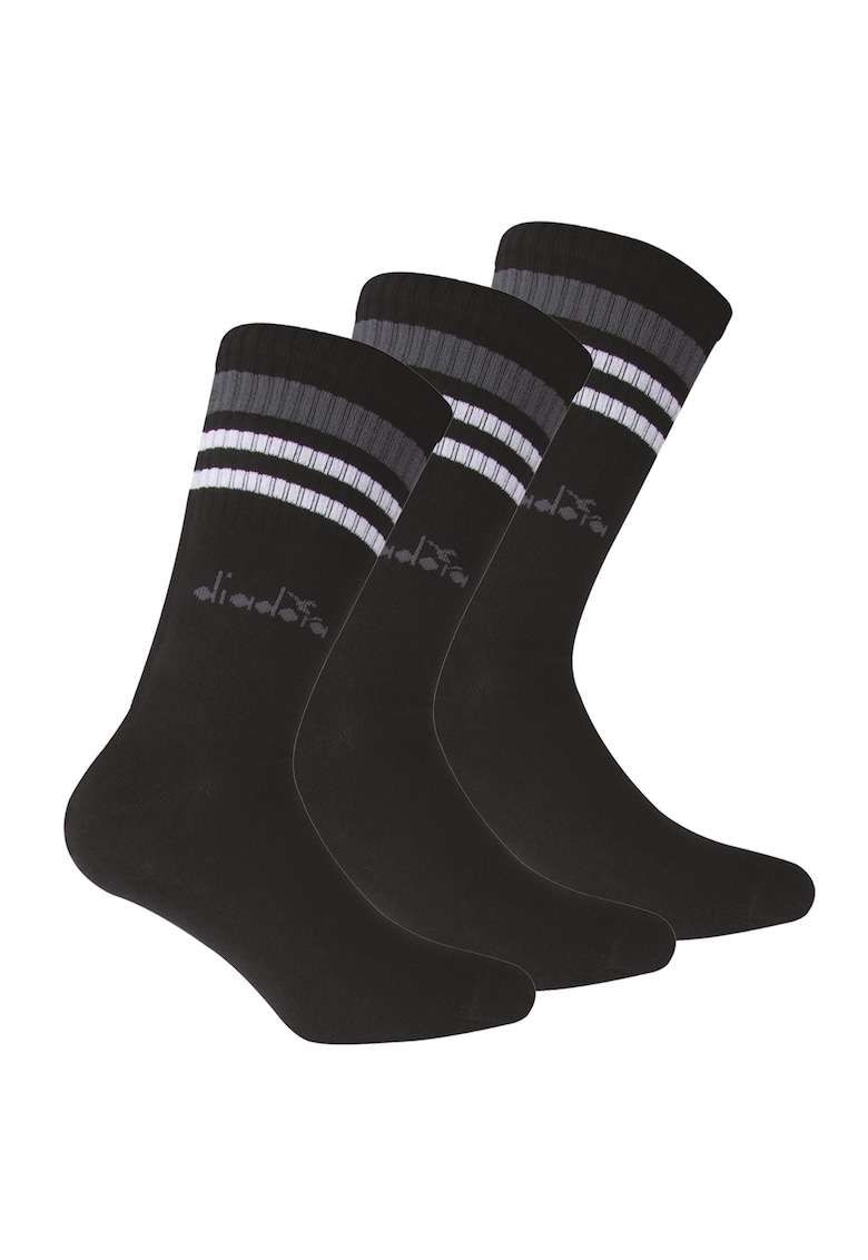 Set de sosete lungi unisex - 3 perechi - Negru