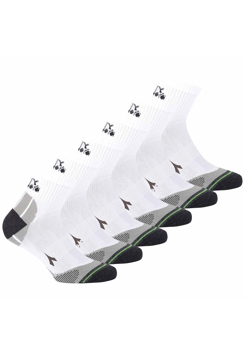 Set de sosete scurte unisex - 6 perechi - Alb