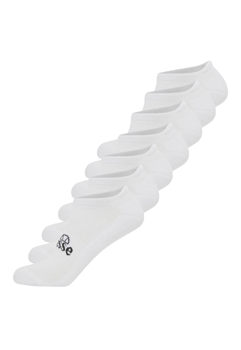 Set de sosete unisex cu imprimeu logo Arado - 7 perechi - Alb