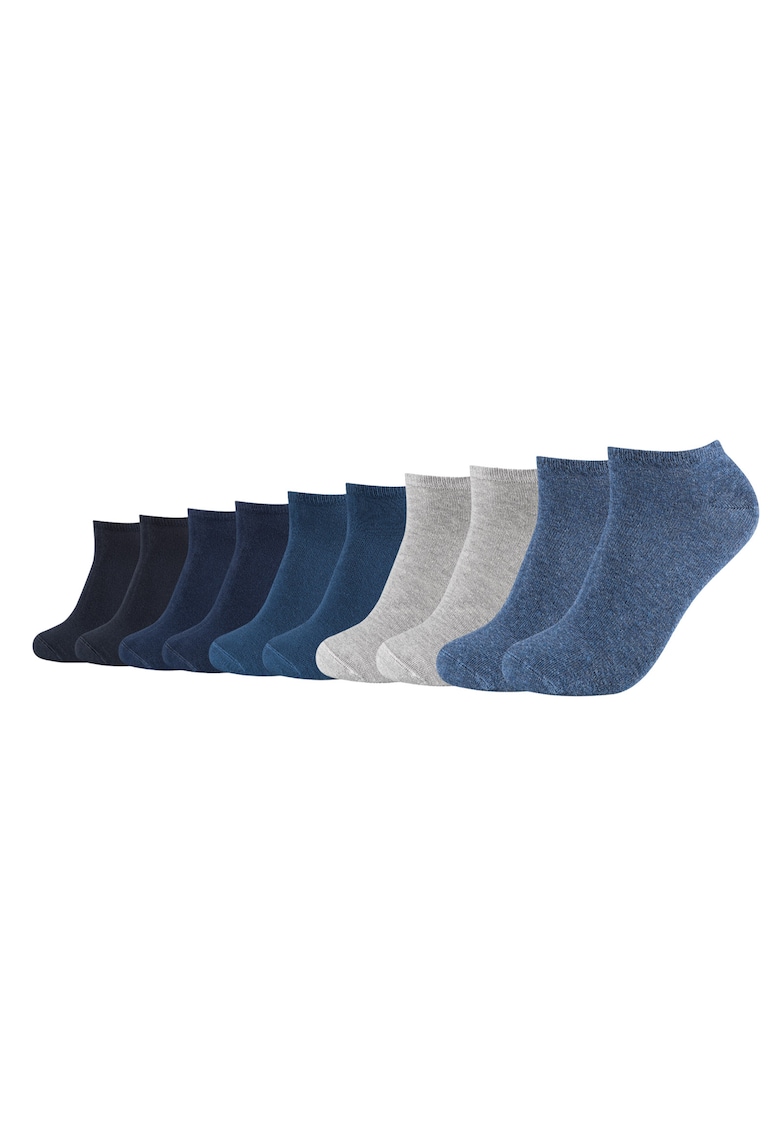 Set de sosete unisex pana la glezna - 10 perechi - Gri/Bleumarin