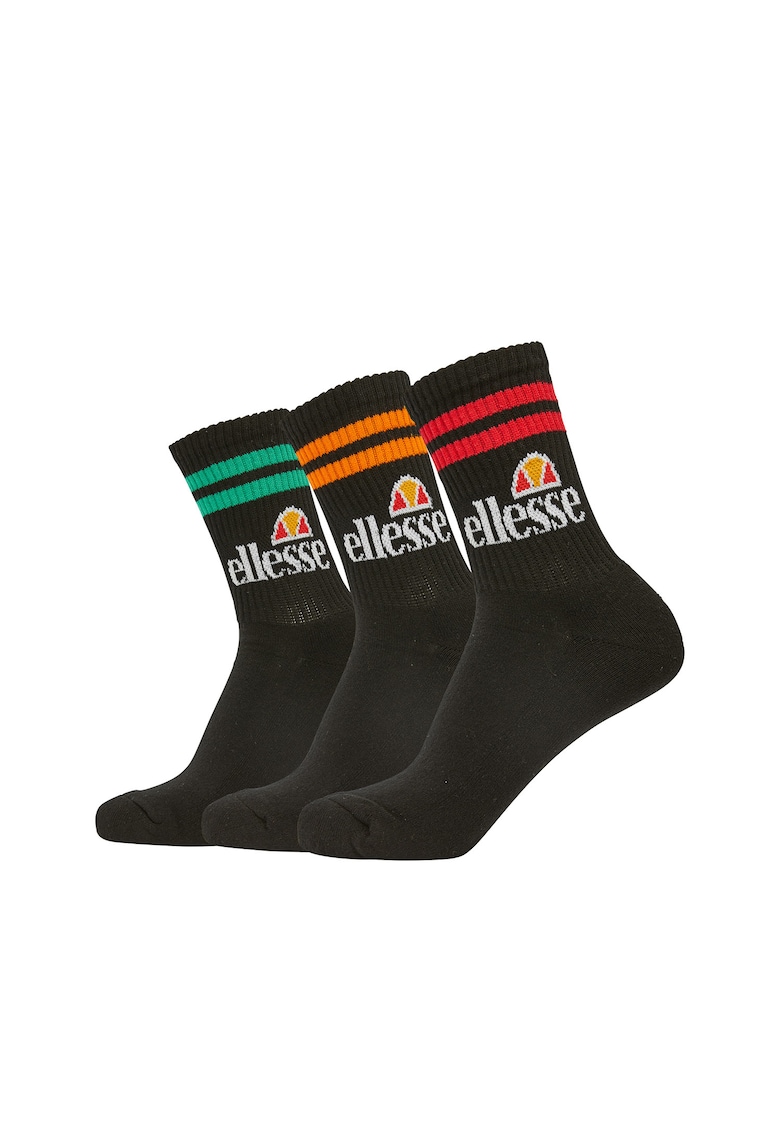 Set de sosete lungi unisex - 3 perechi - Negru/Multicolor