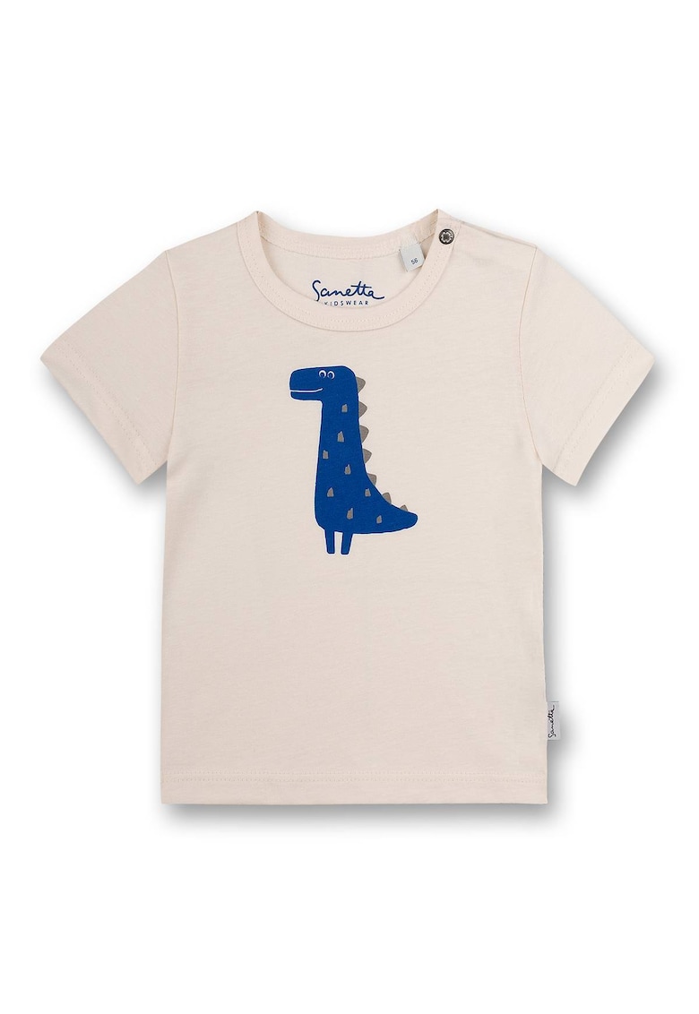 Tricou cu imprimeu grafic - Bej