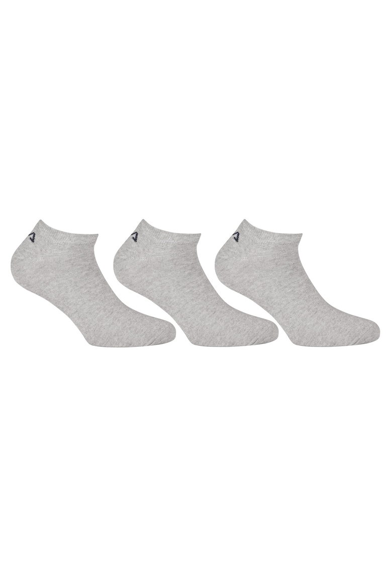 Set de sosete pana la glezna unisex - 3 perechi - Gri melange