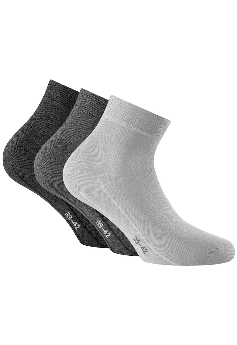 Set de sosete unisex scurte - 3 perechi - Gri