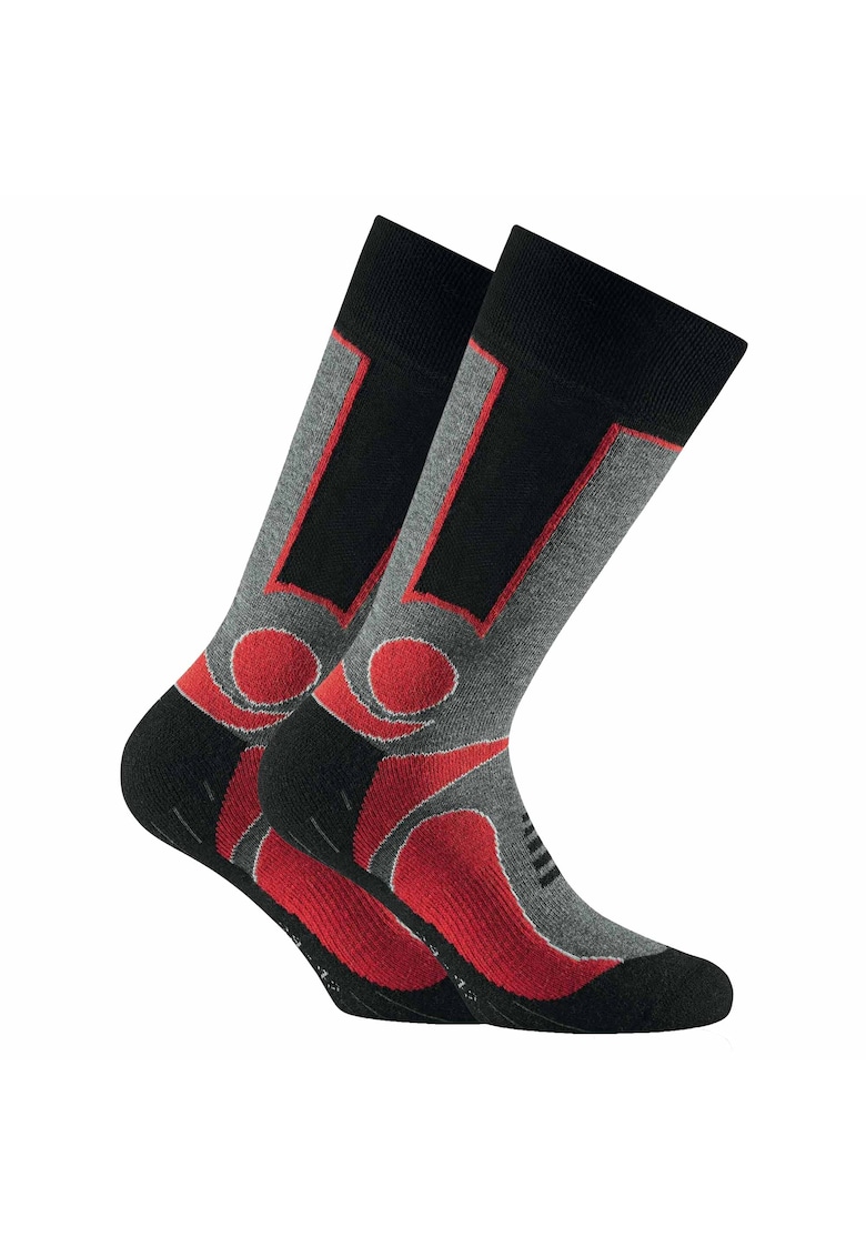 Set de sosete unisex pentru trekking - 2 perechi - Rosu